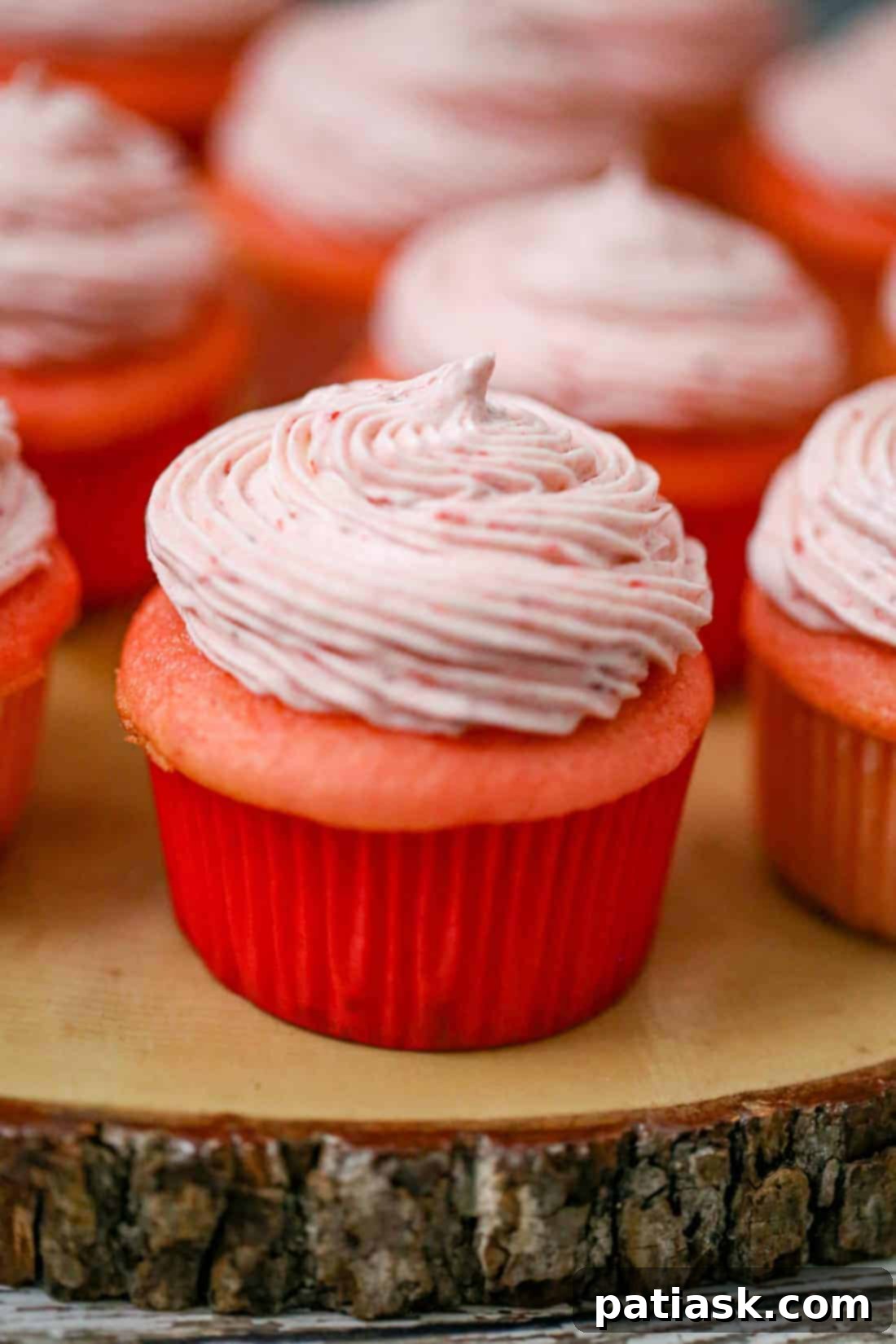 Decadent Strawberry Cheesecake Cupcakes 4 Cupcakes cream cheese filled