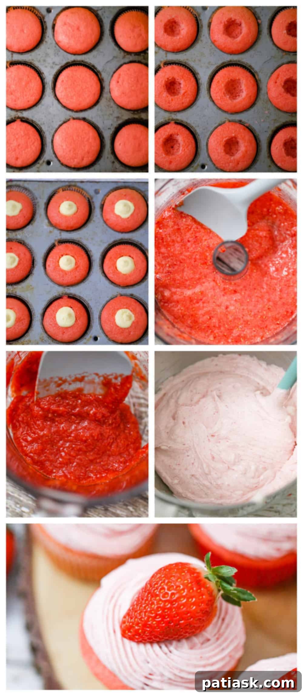 Decadent Strawberry Cheesecake Cupcakes 5 strawberry cheesecake cupcakes with cake mix