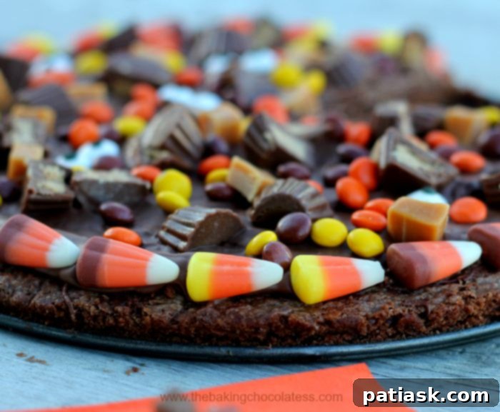 Frightfully Delicious Halloween Brownie Pizza 5 Wicked Good Halloween Brownie Pizza ready for a party