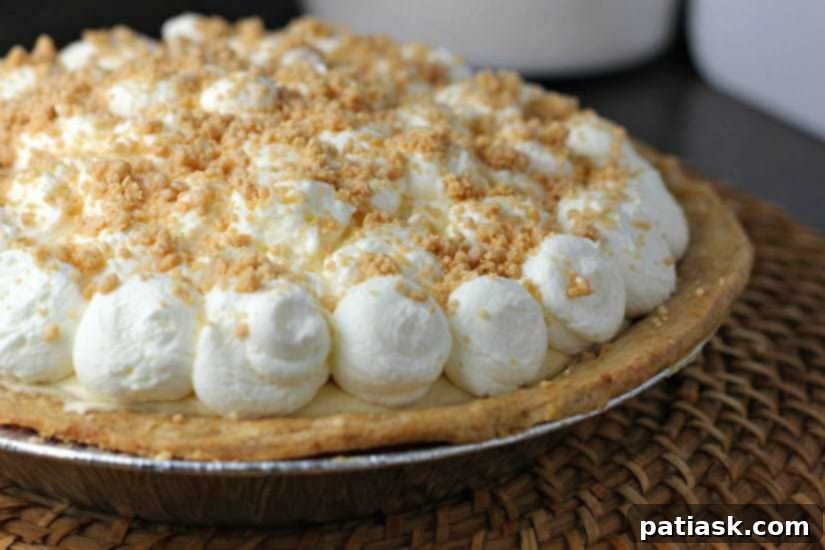 Amish Peanut Butter Dream Pie 3 side view Amish Peanut Butter Cream Pie