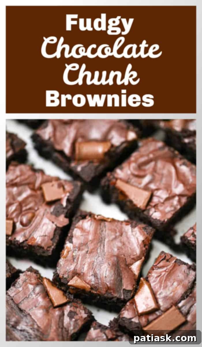 homemade Fudgy Chocolate Chunk Brownies recipe