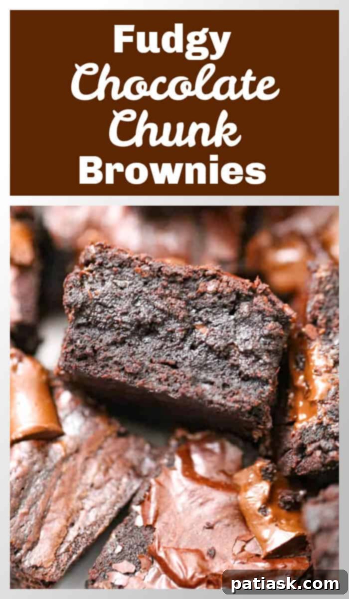 Fudgy Chocolate Chunk Brownies