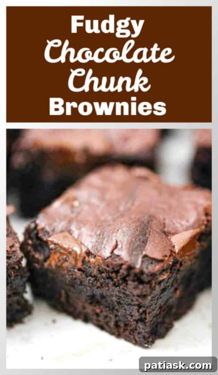 homemade Fudgy Chocolate Chunk Brownies recipe
