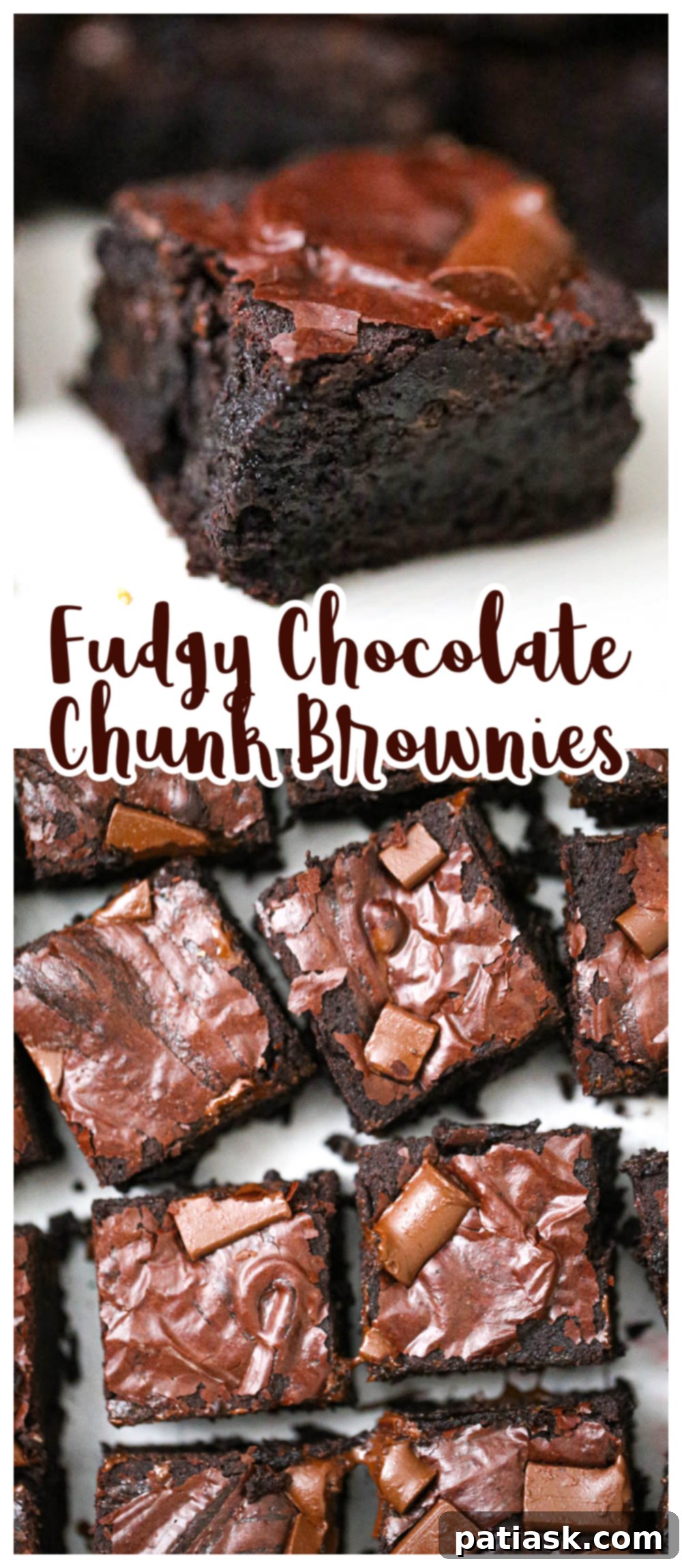 Fudgy Chocolate Chunk Brownies