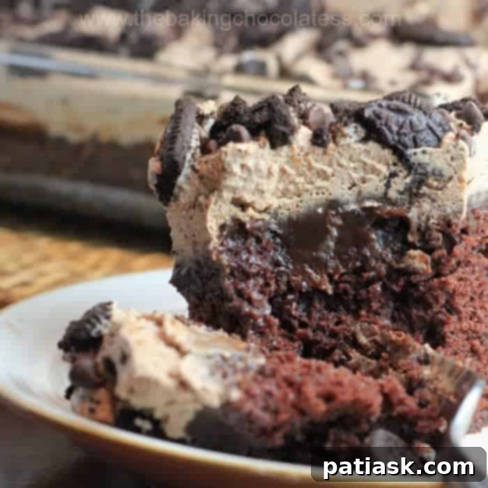 Oreo Fudge Burst Chocolate Poke Cake 5 Finished Hot Fudge Oreo Chocolate Poke Cake