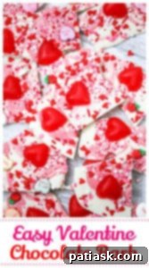 Valentine's Day Chocolate Bark 12 Easy Valentine Chocolate Bark, another tall narrow image