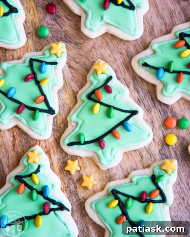 40 Festive Christmas Tree Delights 19 M&M Decorated Christmas Tree Sugar Cookies