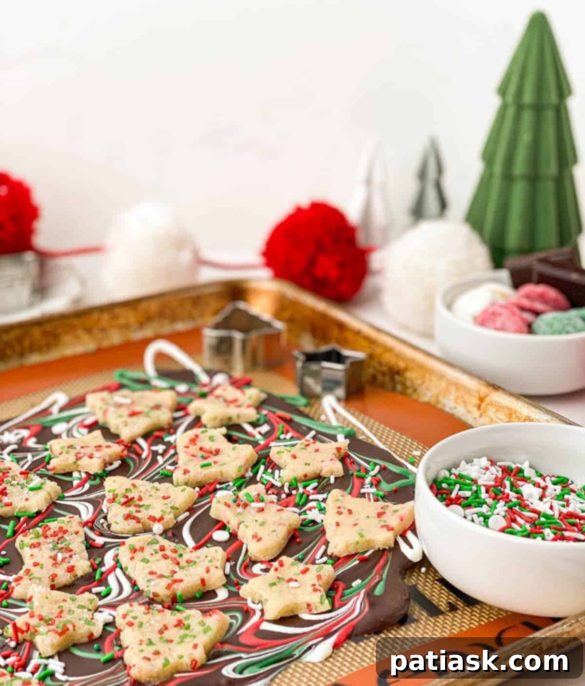 40 Festive Christmas Tree Delights 29 Holiday Sugar Cookie Dough Bark