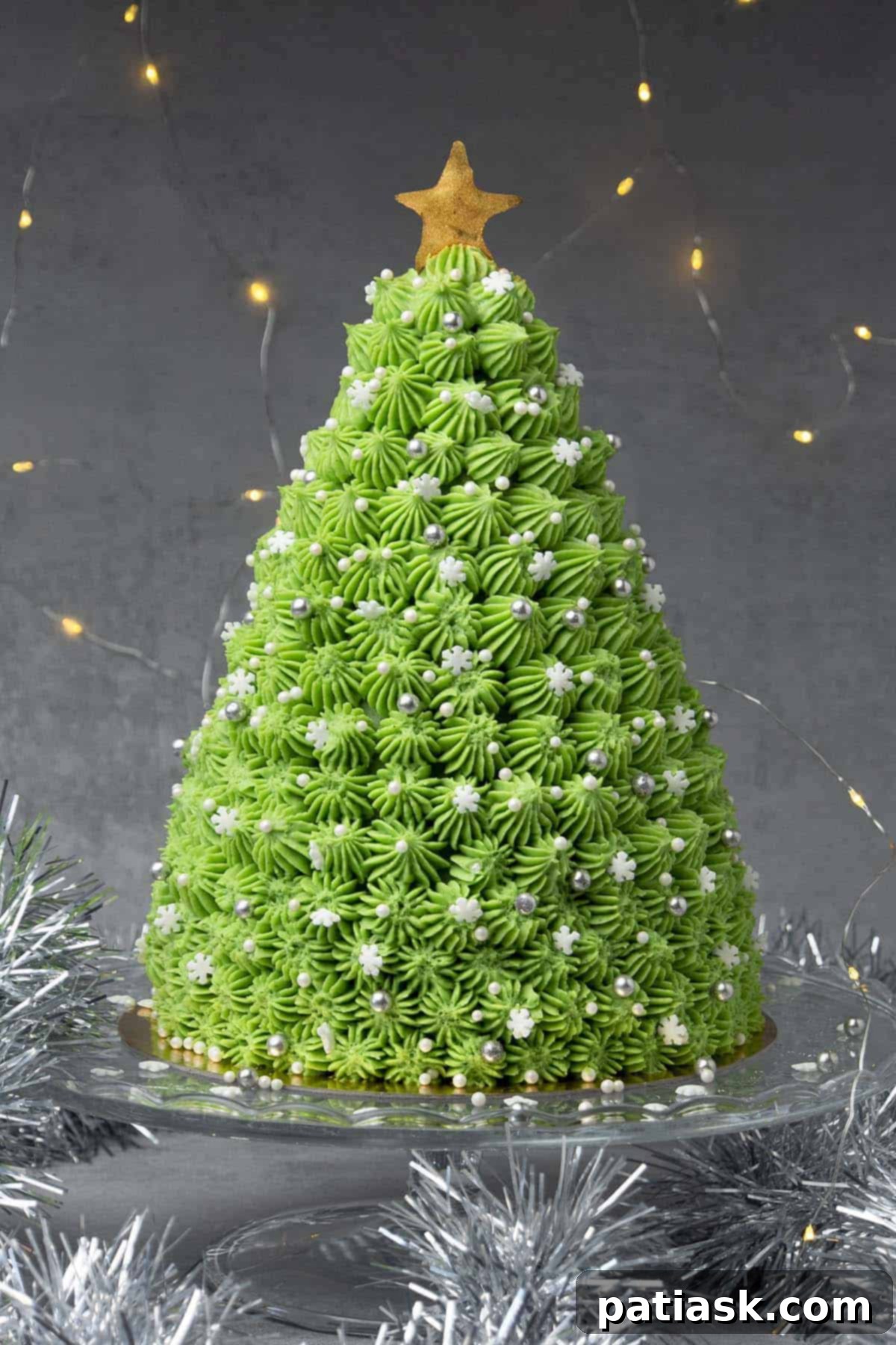 Ultimate Christmas Tree Cake with Pistachio Ganache
