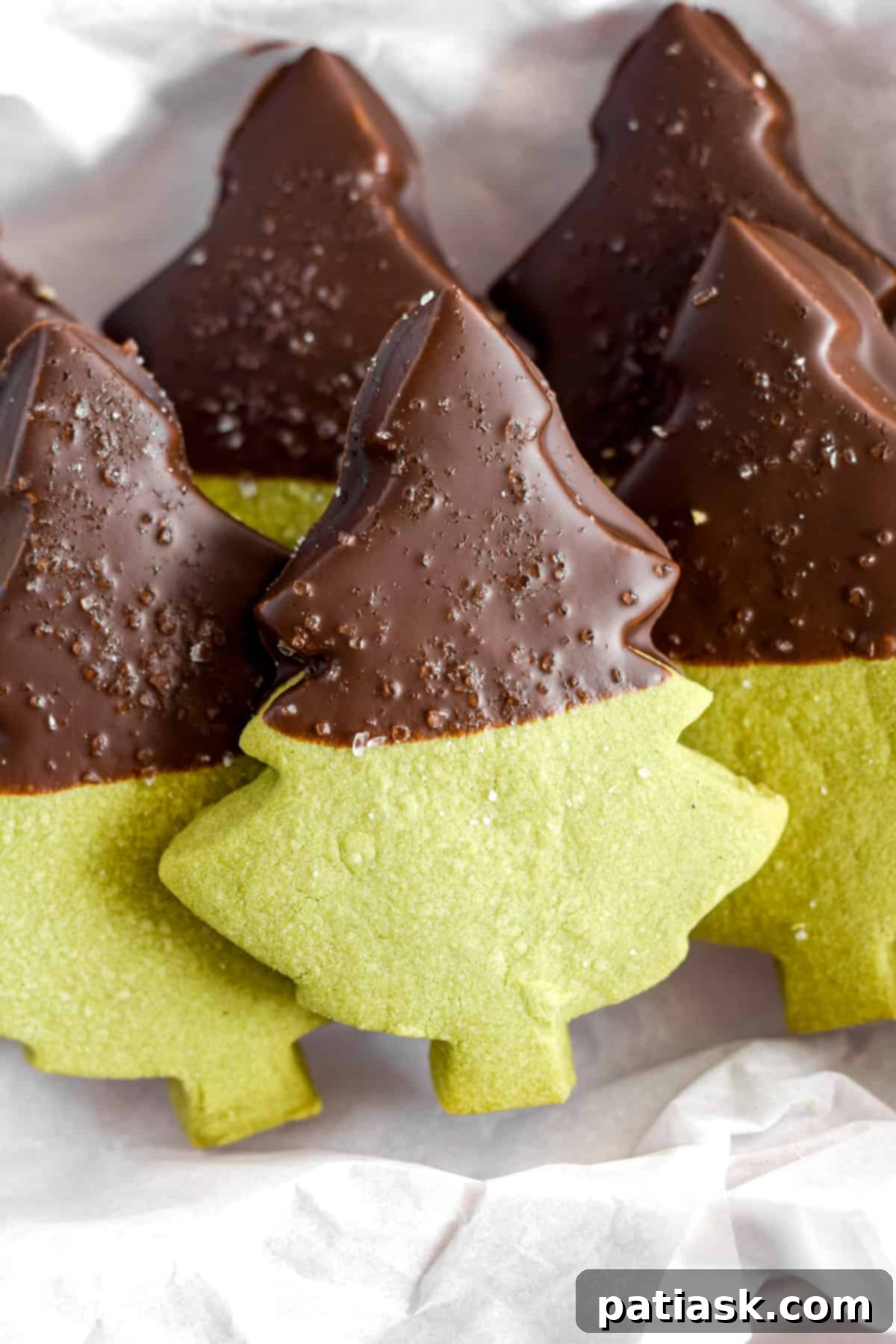 40 Festive Christmas Tree Delights 37 Gluten-Free Matcha Shortbread Christmas Trees