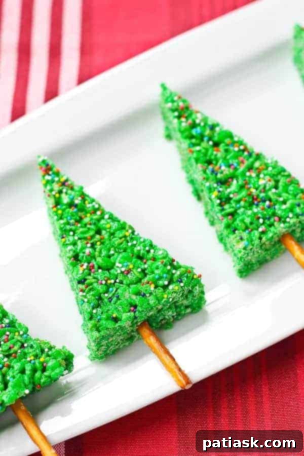 40 Festive Christmas Tree Delights 5 Festive Rice Krispie Treat Christmas Trees