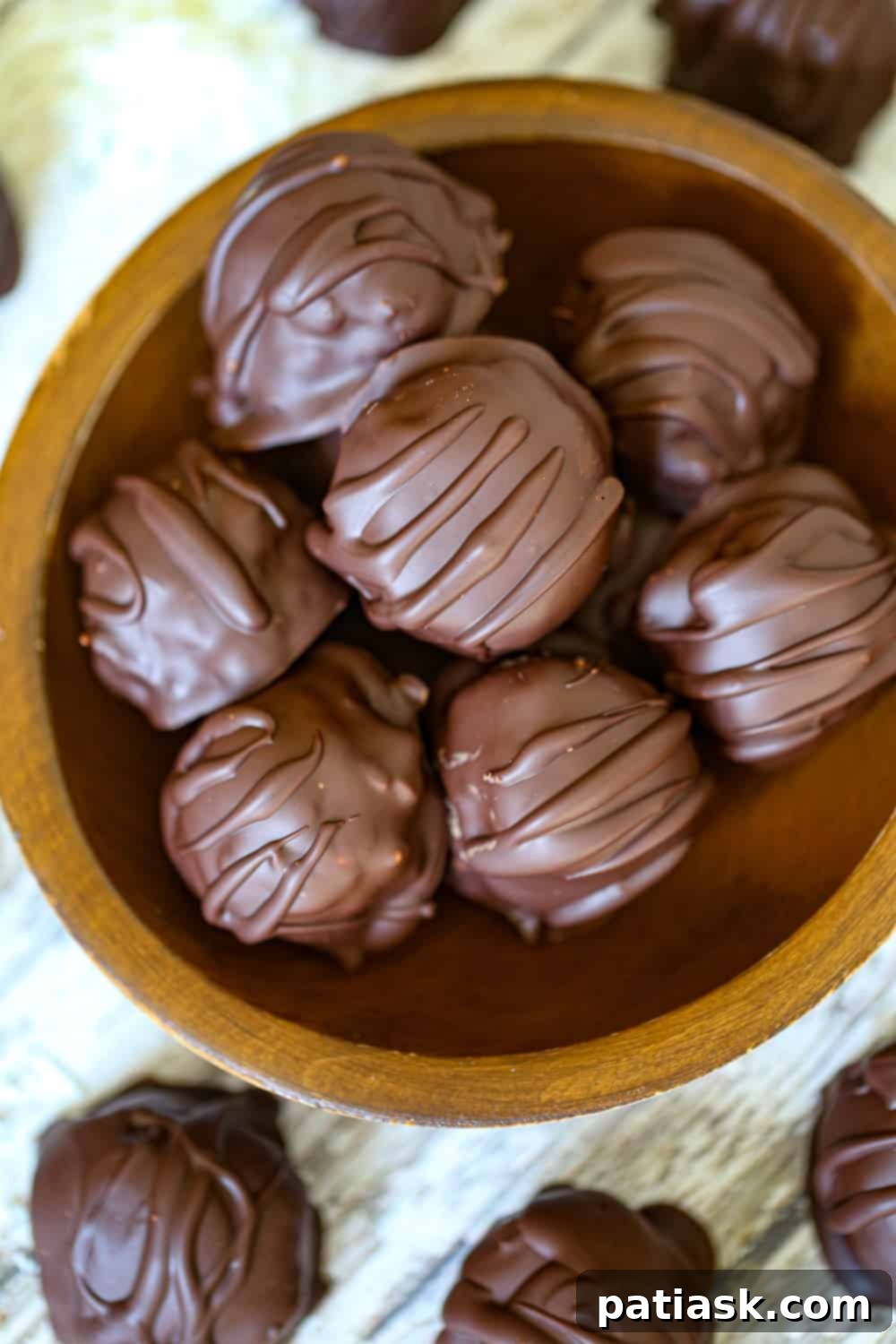 Delicious Chocolate Coconut Truffles ready to be enjoyed