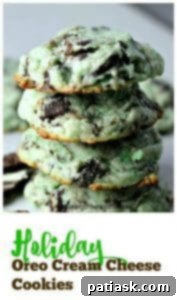 Close-up of the soft interior of a Holiday Oreo Cream Cheese Cookie