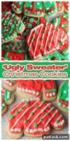 Festive & Funky Ugly Sweater Cookies 9 ‘Ugly Sweater’ Buttercream Frosted Christmas Cookies
