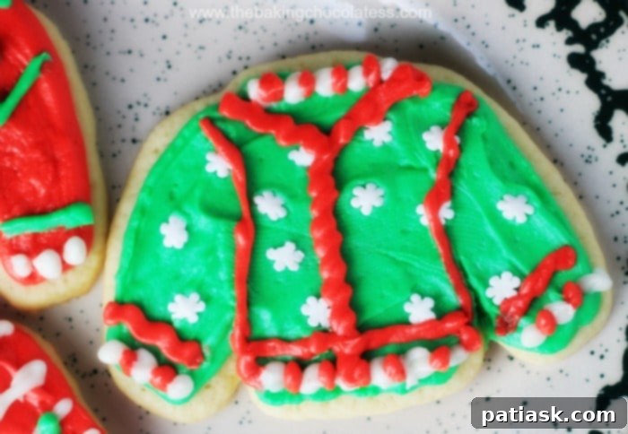 Festive & Funky Ugly Sweater Cookies 4 Ugly Sweater Buttercream Frosted Christmas sugar Cookies recipe ideas
