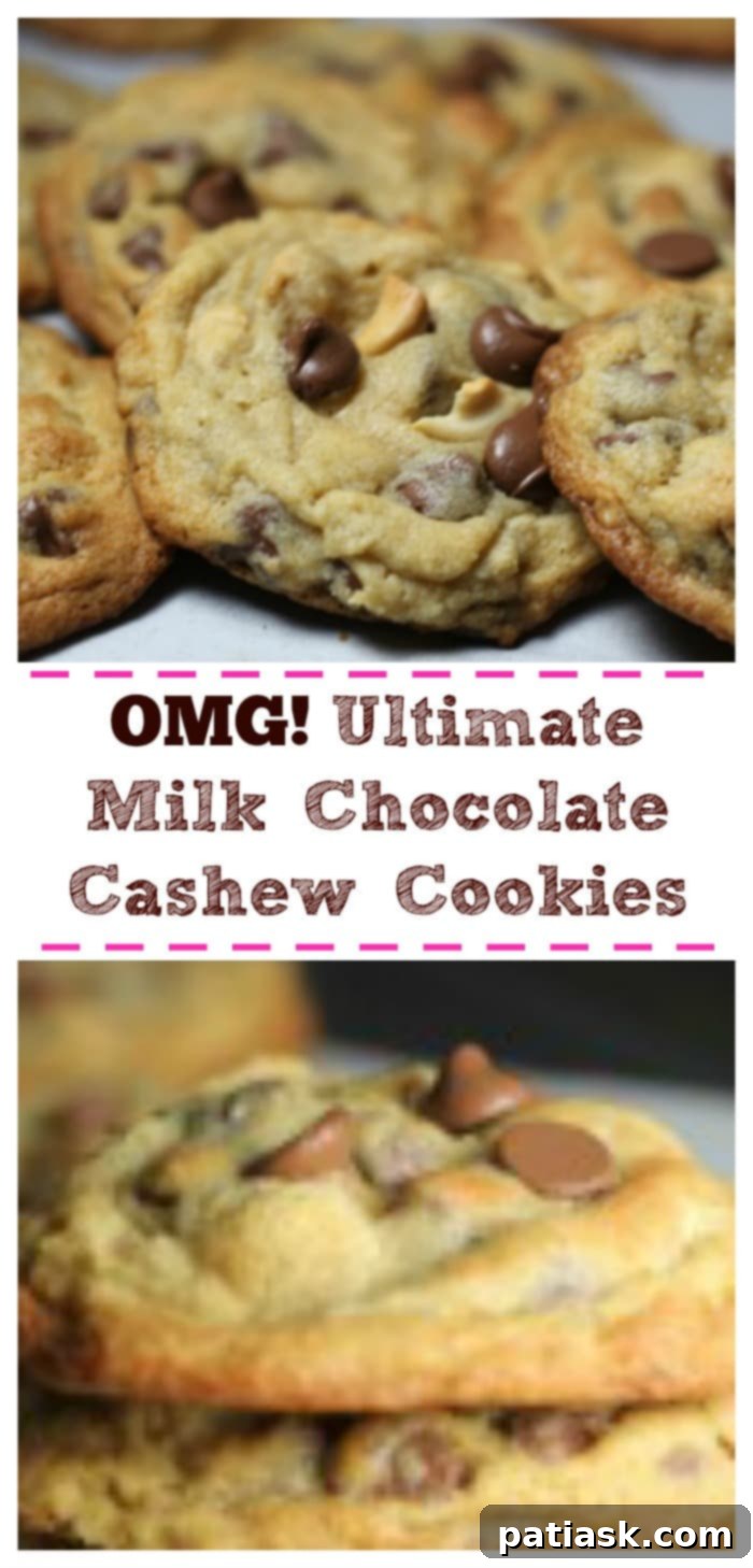 Gourmet Milk Chocolate Cashew Cookies 6 OMG! Ultimate Milk Chocolate Cashew Cookies