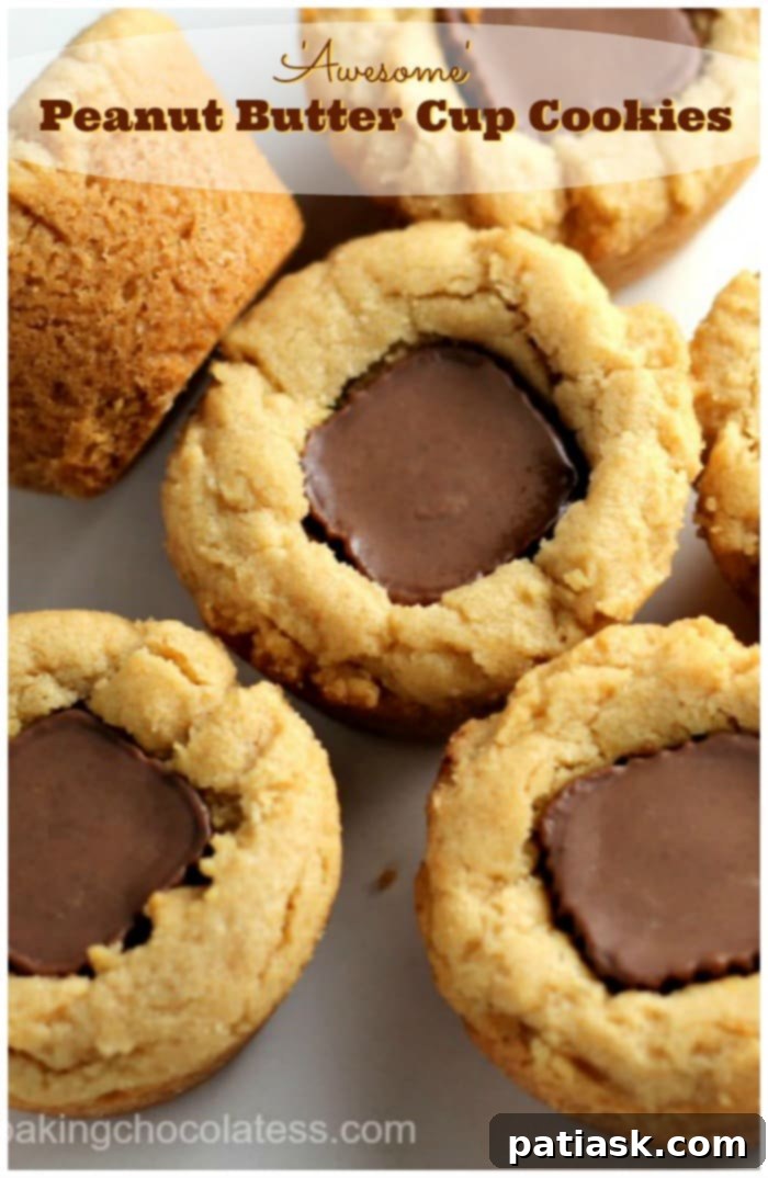 Decadent Peanut Butter Cookie Cups 7 'Awesome' Peanut Butter Cup Cookies - Recipe collage