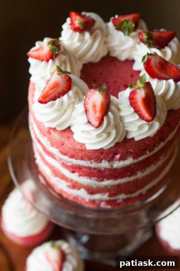 Strawberries & Cream Cake - lush, fruity, and perfect for summer