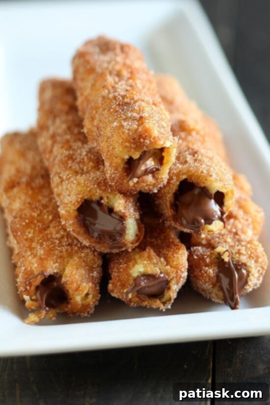 Nutella Stuffed Churros - crispy, sweet, and irresistible dessert