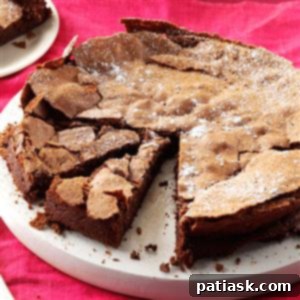 Flourless Dark Chocolate Cake - rich, elegant, and intensely chocolaty