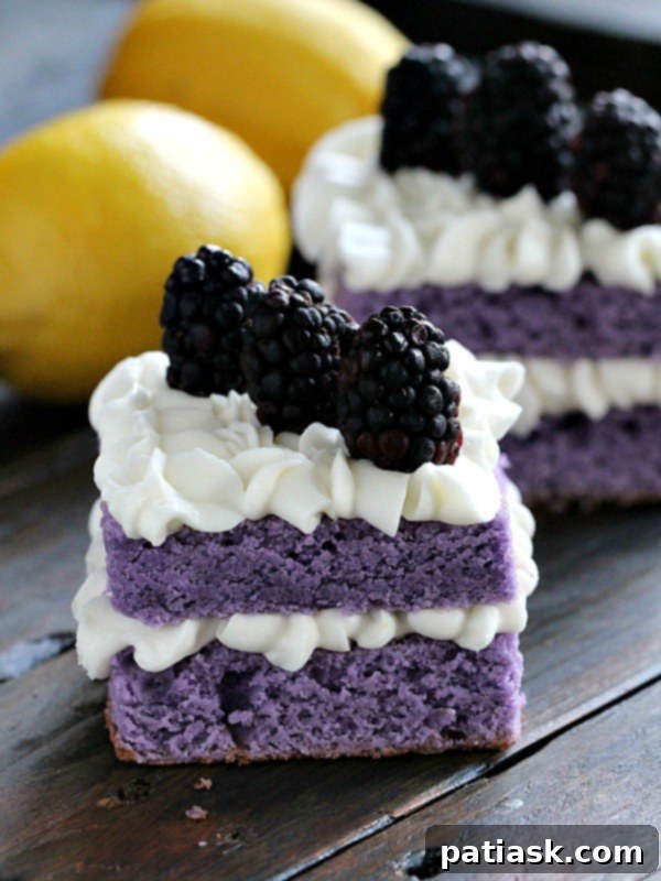 Vanilla Purple Cake with Lemon Buttercream - elegant and flavorful dessert