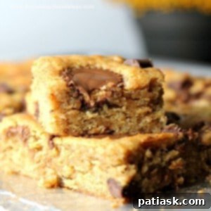 Chunky Monkey Peanut Butter Cup Banana Blondies