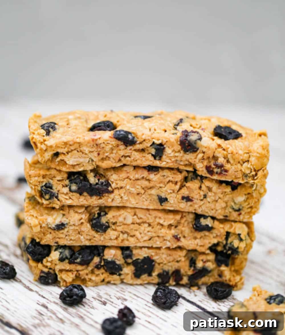 Freshly cut fruit granola bars