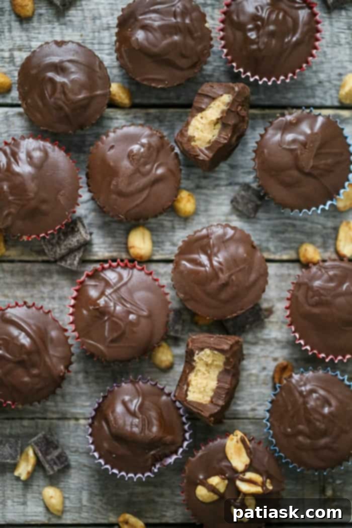 Melt Hearts: 20 Homemade Valentine Chocolate Recipes 4 Creamy homemade mini peanut butter cups, a quick and easy 4-ingredient chocolate treat.