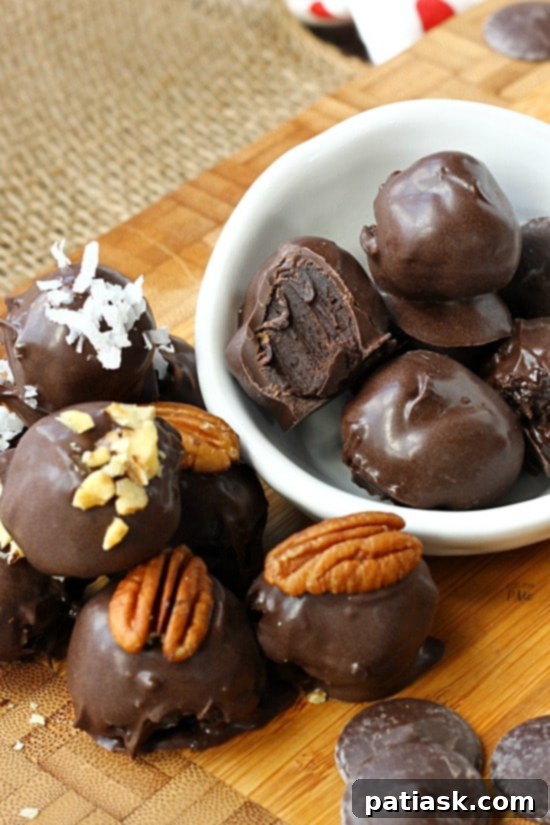 Best-Dark-Chocolate-Truffles-Recipe-w_5612 The Best Dark Chocolate Truffles from Call me PMc, a gourmet and easy recipe for Valentine's Day.