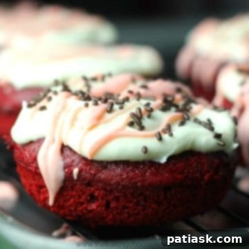 Decadent Red Velvet Donuts 5 Red Velvet Cake Donuts with Cream Cheese Frosting