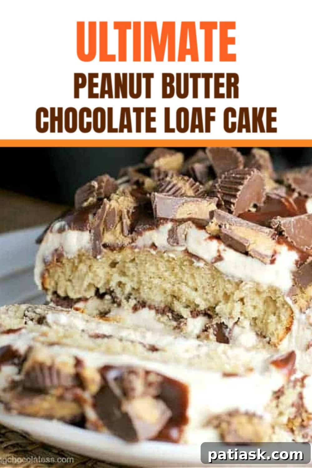 Decadent Peanut Butter Cup Chocolate Loaf Cake 7 decadent loaf cake