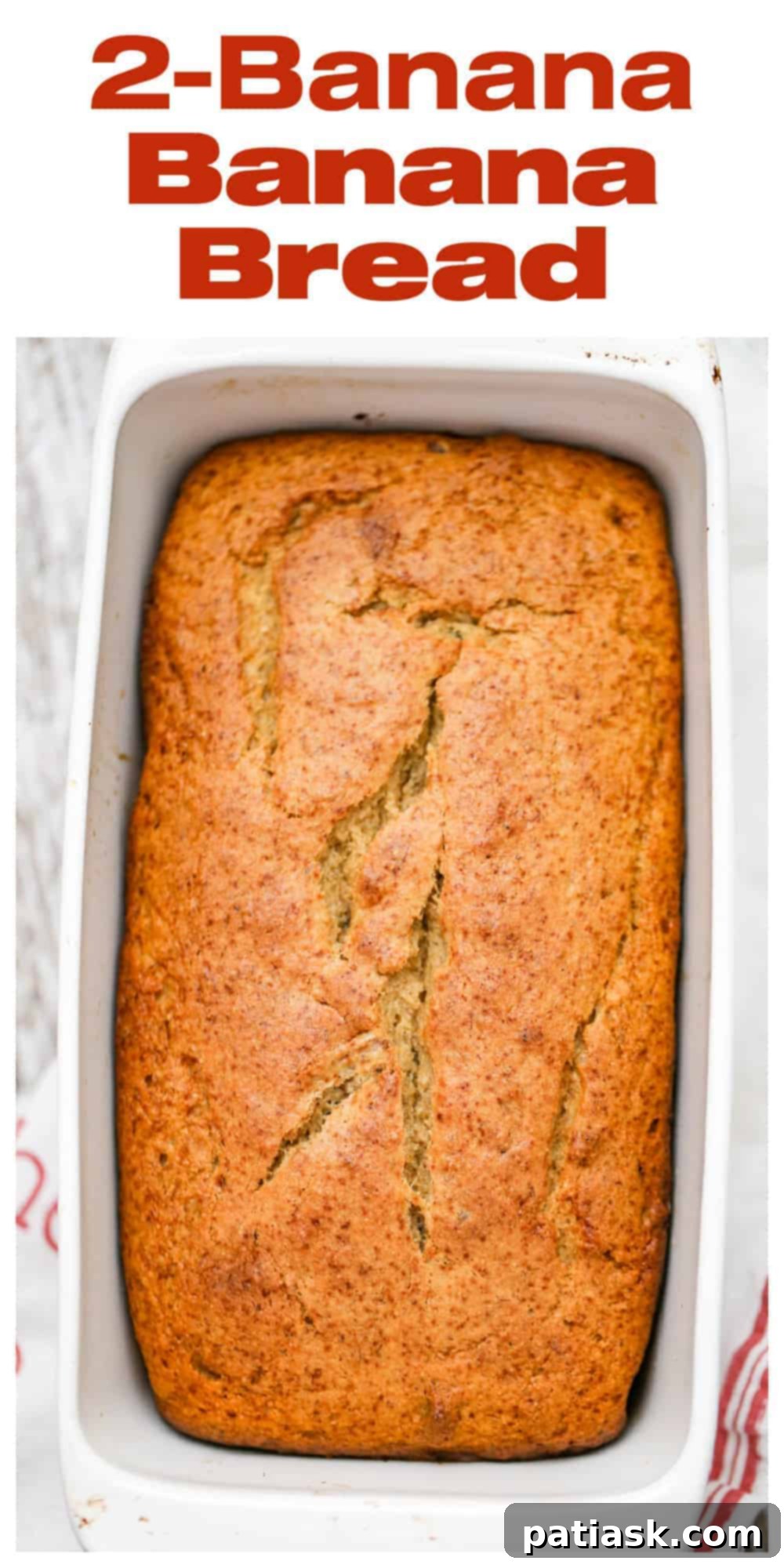 Rustic simple banana loaf with fruit