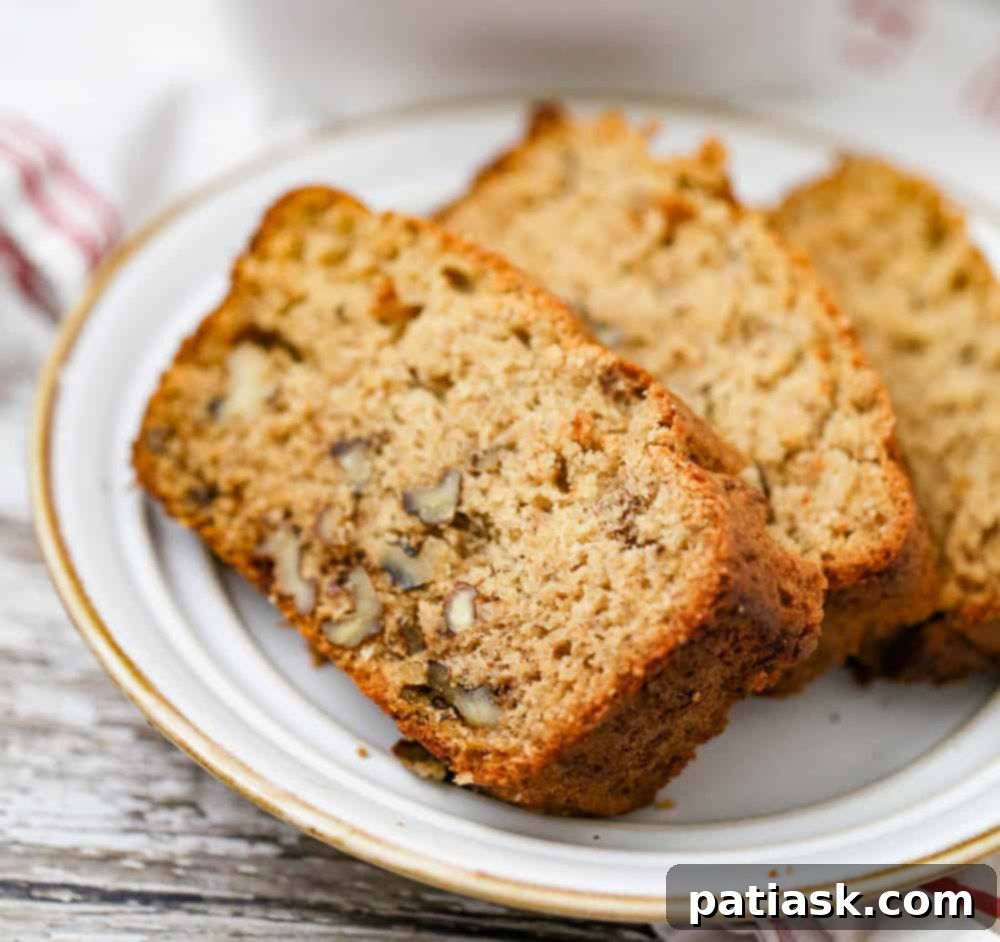 Deliciously Healthy Two Banana Nut Bread 8 White wheat flour banana bread with nuts
