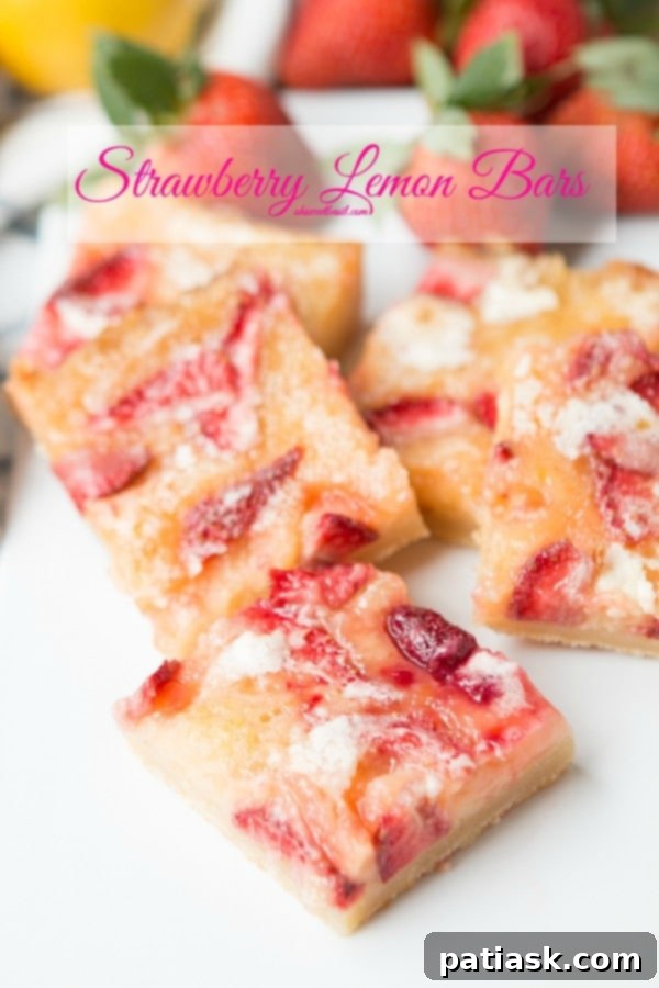15 Irresistible Lemon & Berry Treats 14 Strawberry Lemon Bars @ Oh Sweet Basil lemon berry desserts