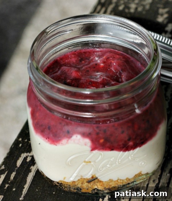 15 Irresistible Lemon & Berry Treats 5 Lemon Berry Cheesecake in a Jar @ A Cultivated Nest