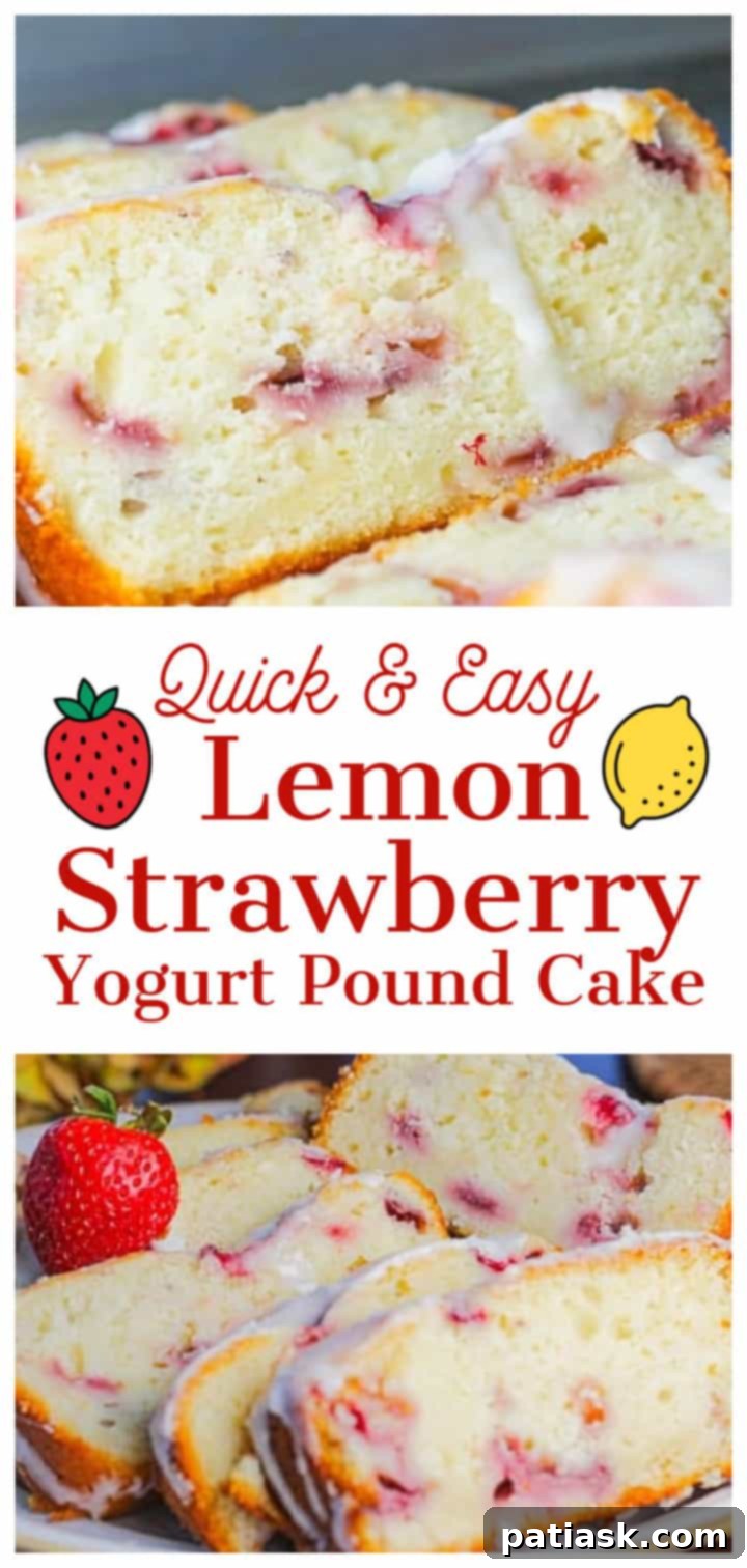 15 Irresistible Lemon & Berry Treats 7 Lemon Strawberry Yogurt Pound Cake