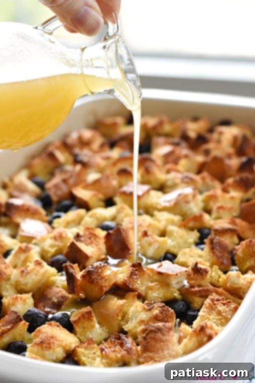 15 Irresistible Lemon & Berry Treats 8 Blueberry Overnight Baked French Toast with Lemon Syrup @ Five Heart Home
