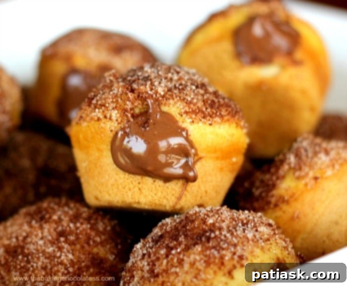 Nutella Churro Puffs 2 Nutella Churro Donut Poppers