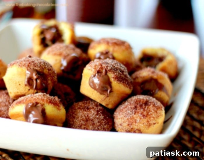 Nutella Churro Puffs 4 Nutella Churro Donut Poppers