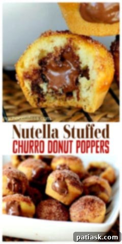 Nutella Churro Puffs 5 Nutella Churro Donut Poppers