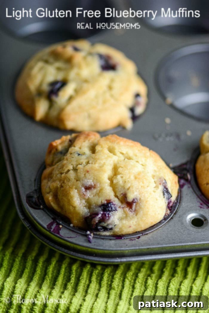 Light Gluten Free Blueberry Muffins @ Real Housemoms