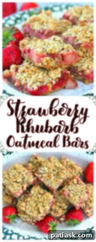 Rustic Strawberry Rhubarb Oat Squares 10 Awesome Strawberry Rhubarb Oatmeal Bars