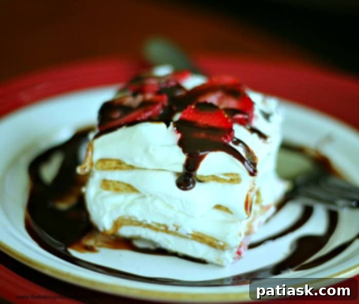 Luscious Strawberry Eclair Delight 2 Delicious No-Bake Strawberry Eclair Cake with fresh strawberries