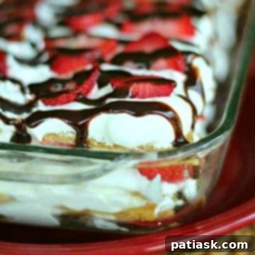 Luscious Strawberry Eclair Delight 6 No-Bake Strawberry Eclair Cake - Recipe Image