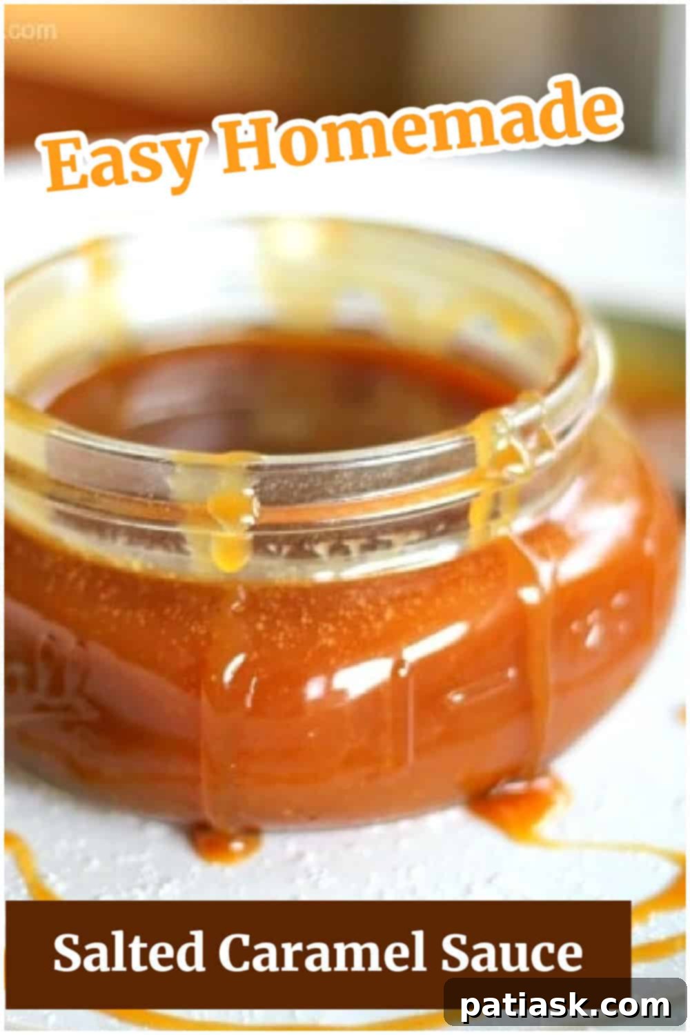 Your New Favorite Salted Caramel Sauce 6 Best Homemade Salted Caramel Sauce in a glass jar