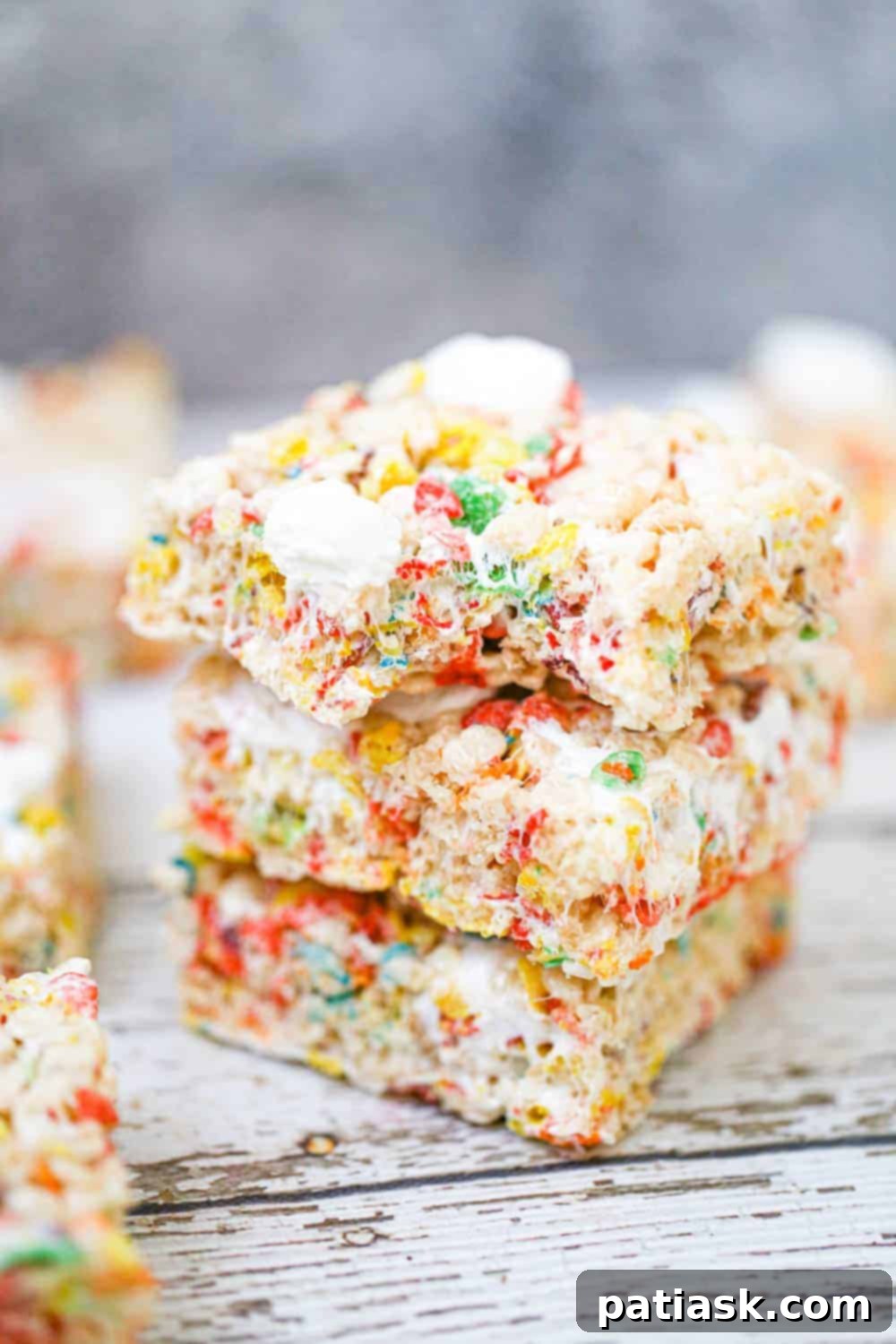 Kaleidoscope Krispie Squares 6 Rainbow Fruity Pebble Rice Krispie Marshmallow Treats Recipe