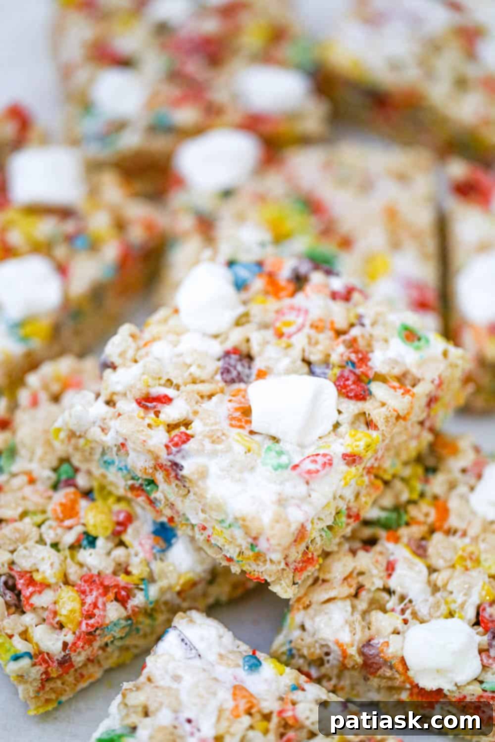 Kaleidoscope Krispie Squares 4 Rainbow Fruity Pebble Rice Krispie Marshmallow Treats Recipe