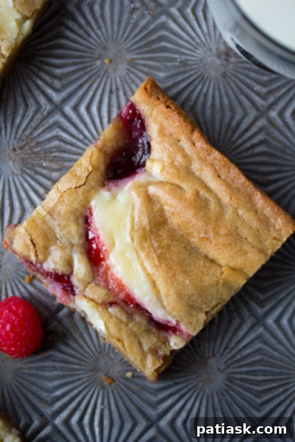 Next-Level Blondies: 10 Irresistibly Rich Recipes 6 Brown Butter Raspberry Swirl Cheesecake Blondies