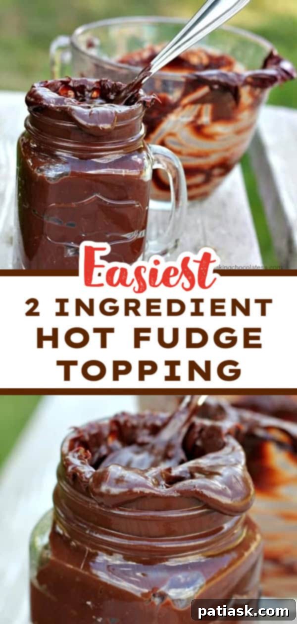 Homemade Thick Hot Fudge Sauce 7 2 INGREDIENT HOT FUDGE TOPPING