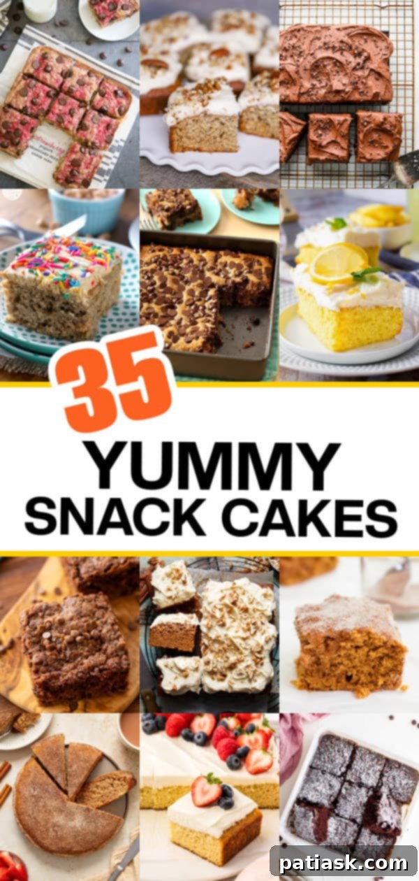36 Must-Try Snack Cakes for Every Craving 40 More delicious snack cake recipes collage